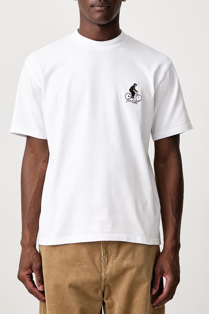 T-shirt bawełniany męski Barbour biały MTS1641WH11