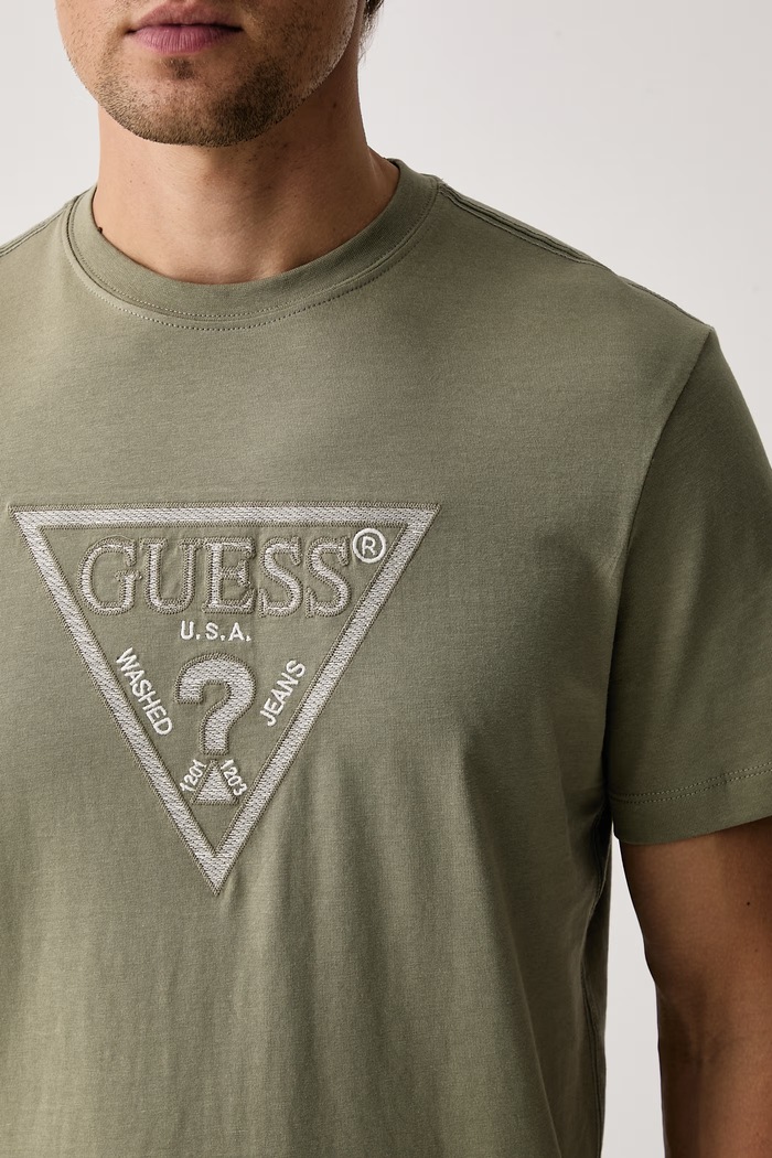 T-shirt ανδρικό βαμβακερό Guess M6BI56.K6193 πράσινο