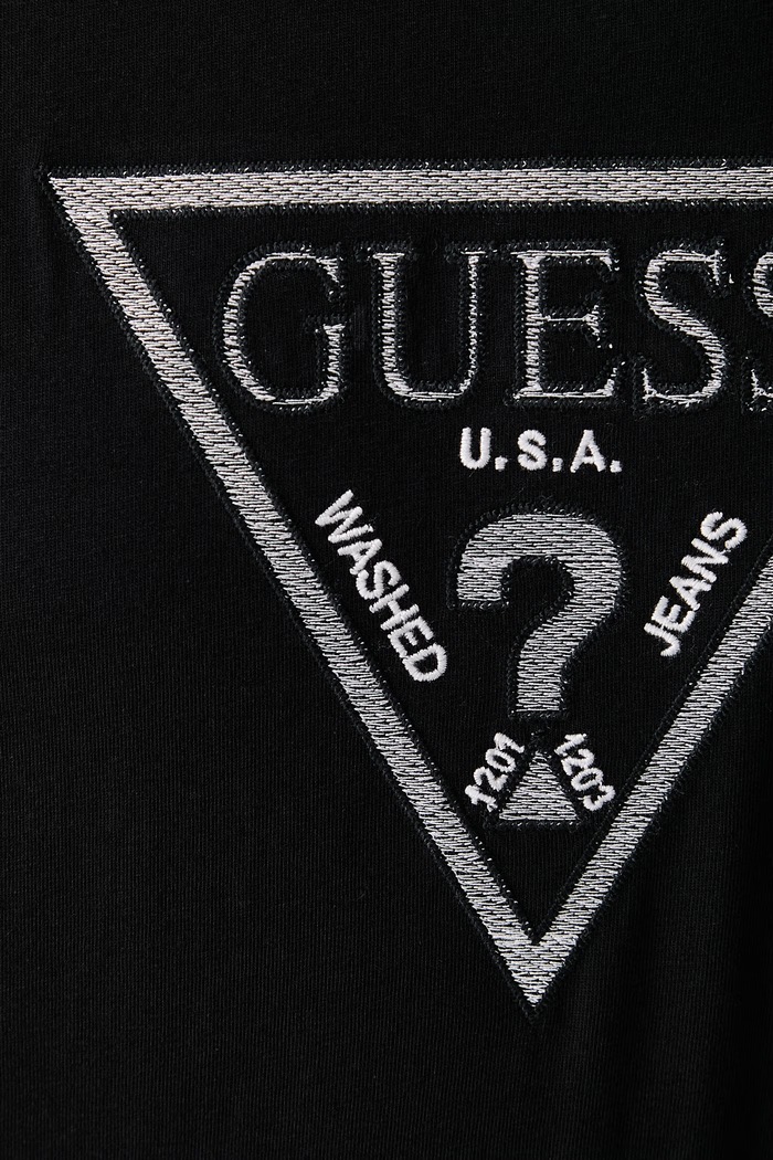 T-shirt ανδρικό βαμβακερό Guess μαύρο M6BI56.K6193