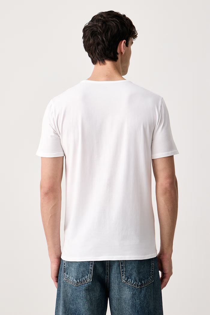 Odzież Tommy Hilfiger T-shirt męski bawełniany z elastanem 3-pack UM0UM03933 biały