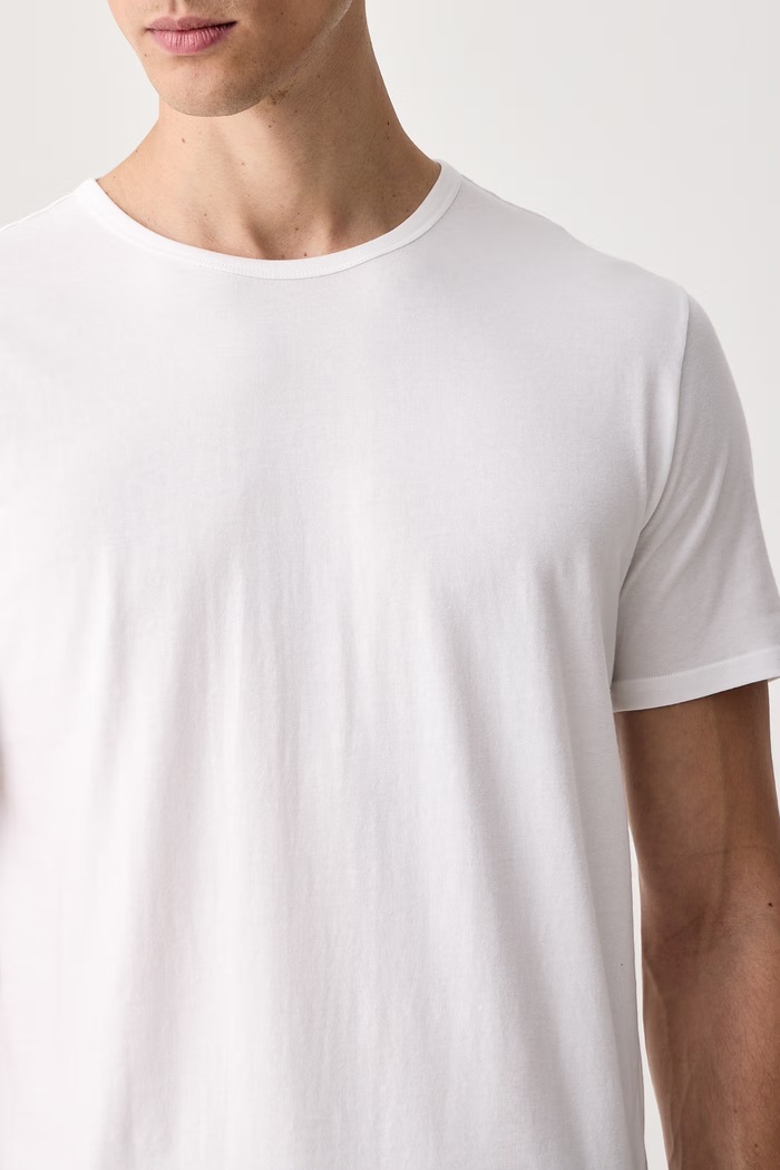 T-shirt męski bawełniany z elastanem 3-pack Tommy Hilfiger UM0UM03933 biały