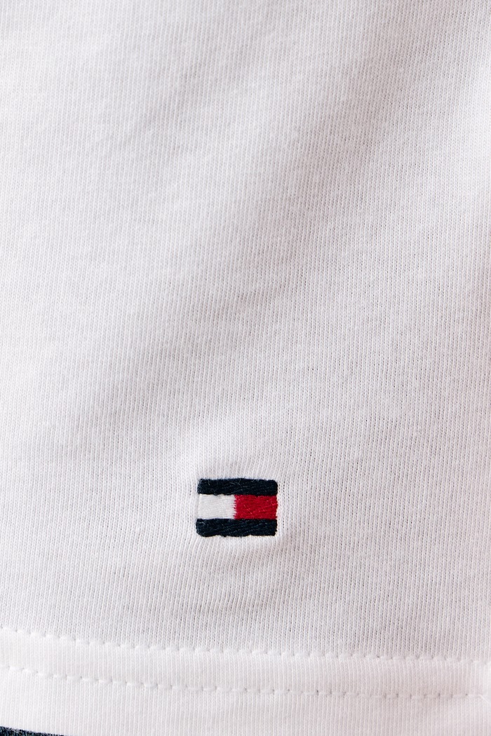 T-shirt męski bawełniany z elastanem 3-pack Tommy Hilfiger biały UM0UM03933