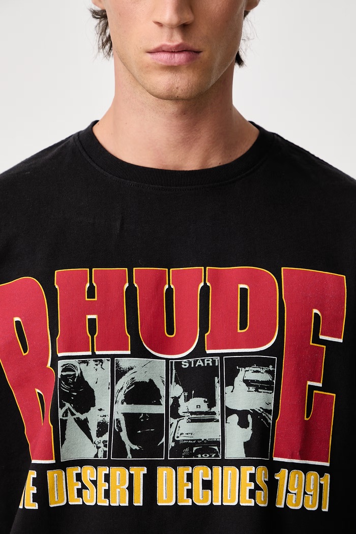 RHUDE The Desert Decides T-shirt bawełniany męski RHFW26TT06012
