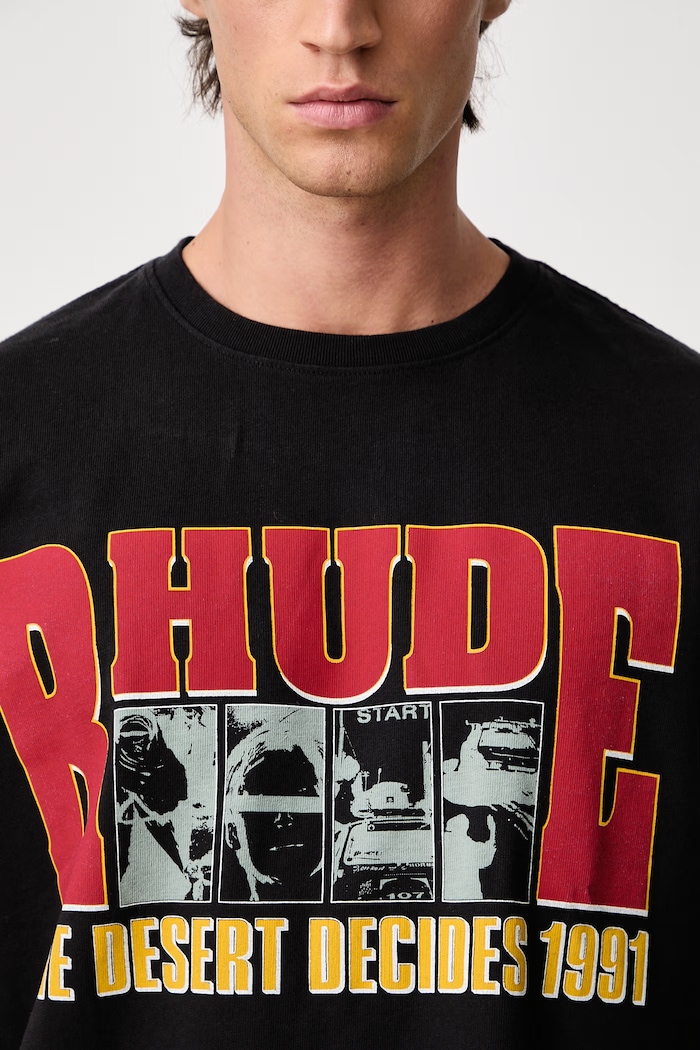 RHUDE The Desert Decides T-shirt bawełniany męski RHFW26TT06012