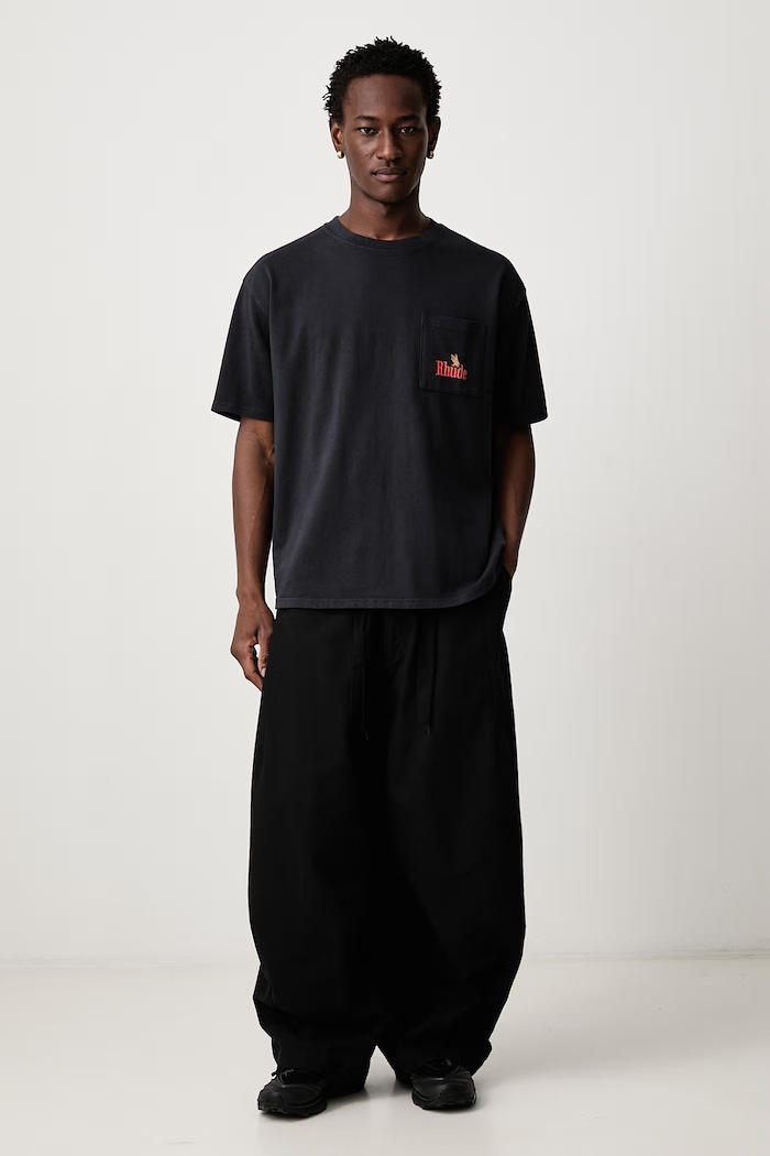 RHUDE American Spirit T-shirt bawełniany męski RHFW26TT03012 czarny AW26