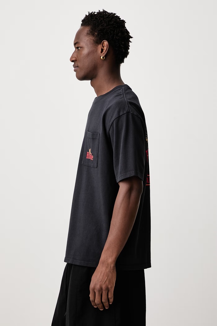 American Spirit T-shirt bawełniany męski RHUDE RHFW26TT03012 czarny