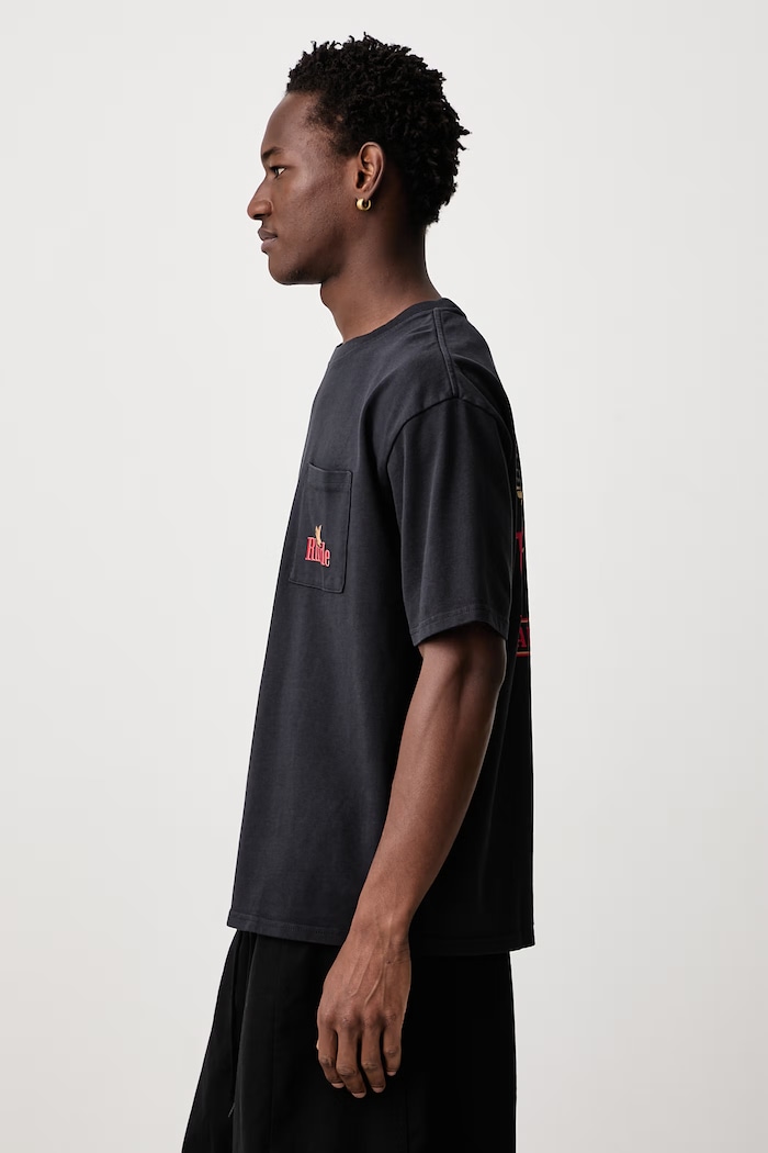 American Spirit T-shirt bawełniany męski RHUDE RHFW26TT03012 czarny