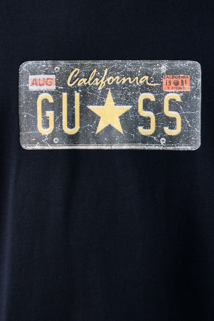 T-shirt męski bawełniany Guess Jeans granatowy M6BI16.K5400
