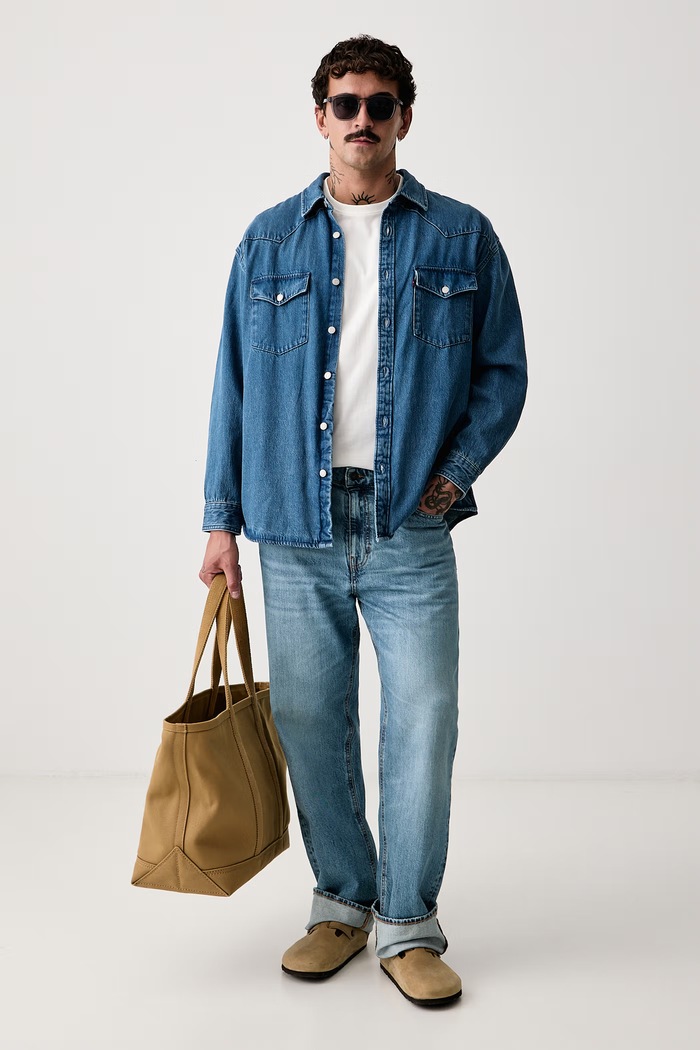 Guess Jeans T-shirt męski bawełniany M6BI07.K5312 biały AW26