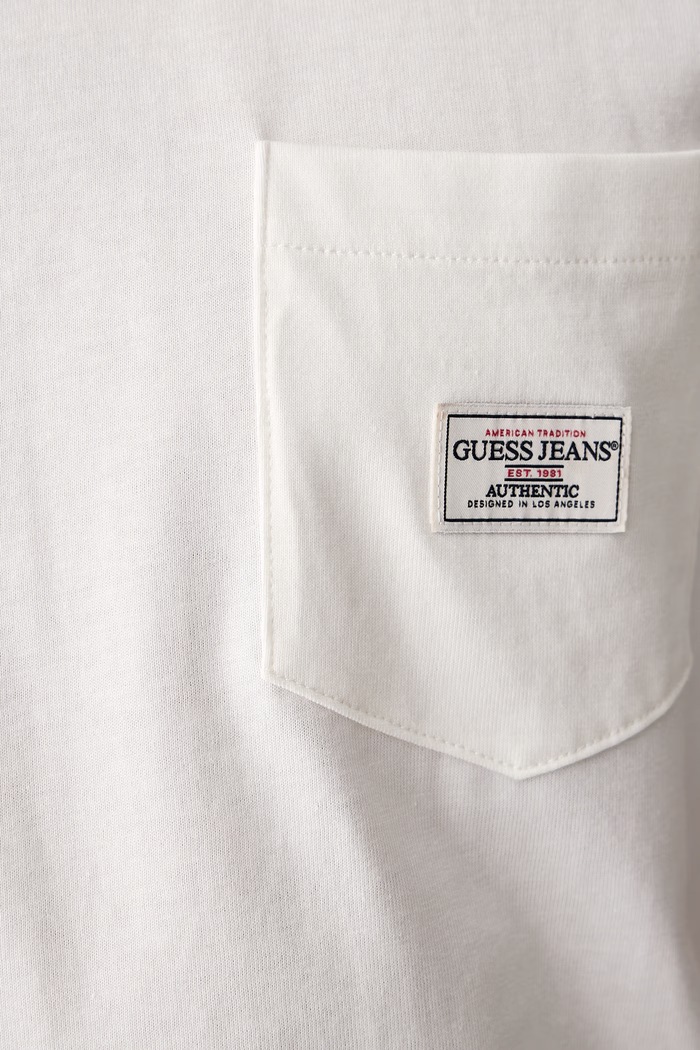 T-shirt męski bawełniany Guess Jeans biały M6BI07.K5312