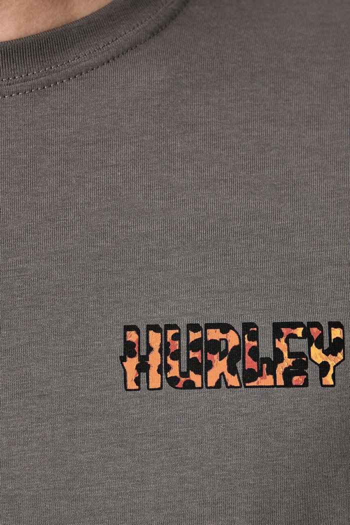 T-shirt męski bawełniany Printing Press Gaiolas Hurley szary MTSEUED0041