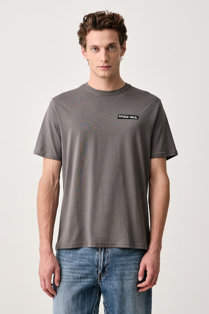 Odzież Hurley T-shirt męski bawełniany Printing Press Preserv MTSEUED0040 szary