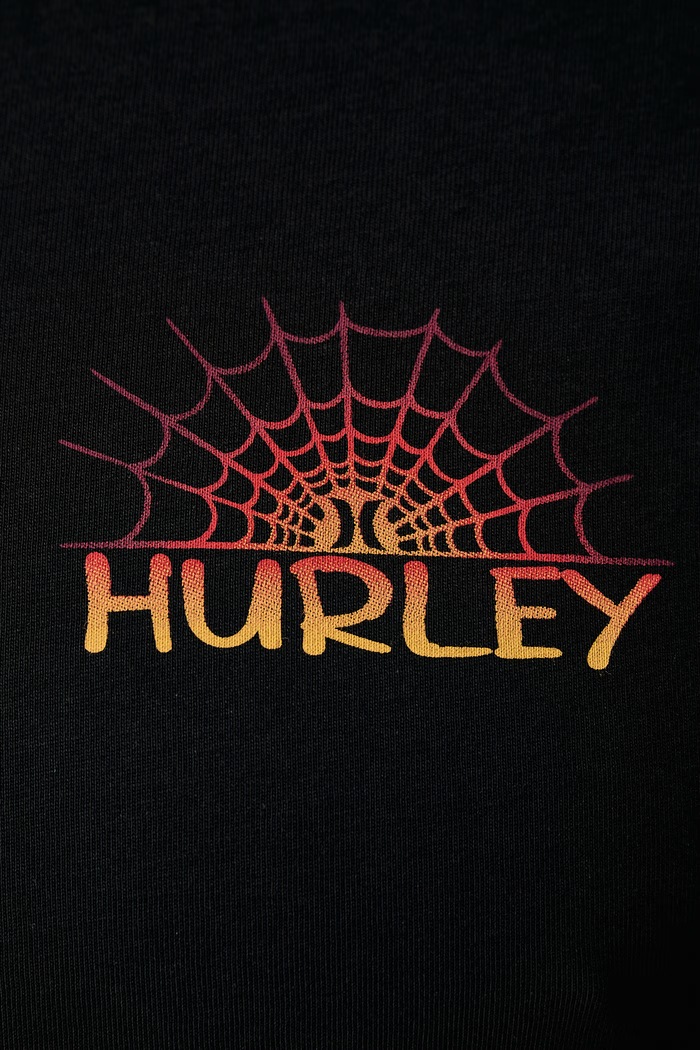 T-shirt męski bawełniany Printing Press Forest Hurley czarny MTSEUED0024