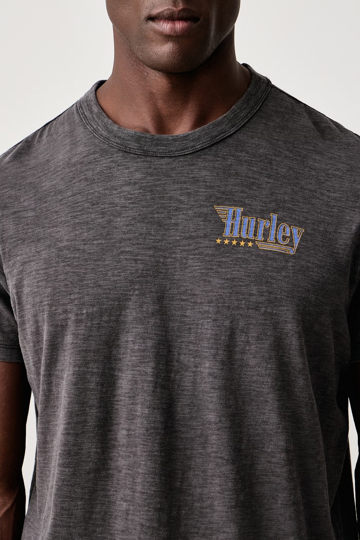 T-shirt męski bawełniany Spirit Of The West Hurley HFA26MMTS13884 szary