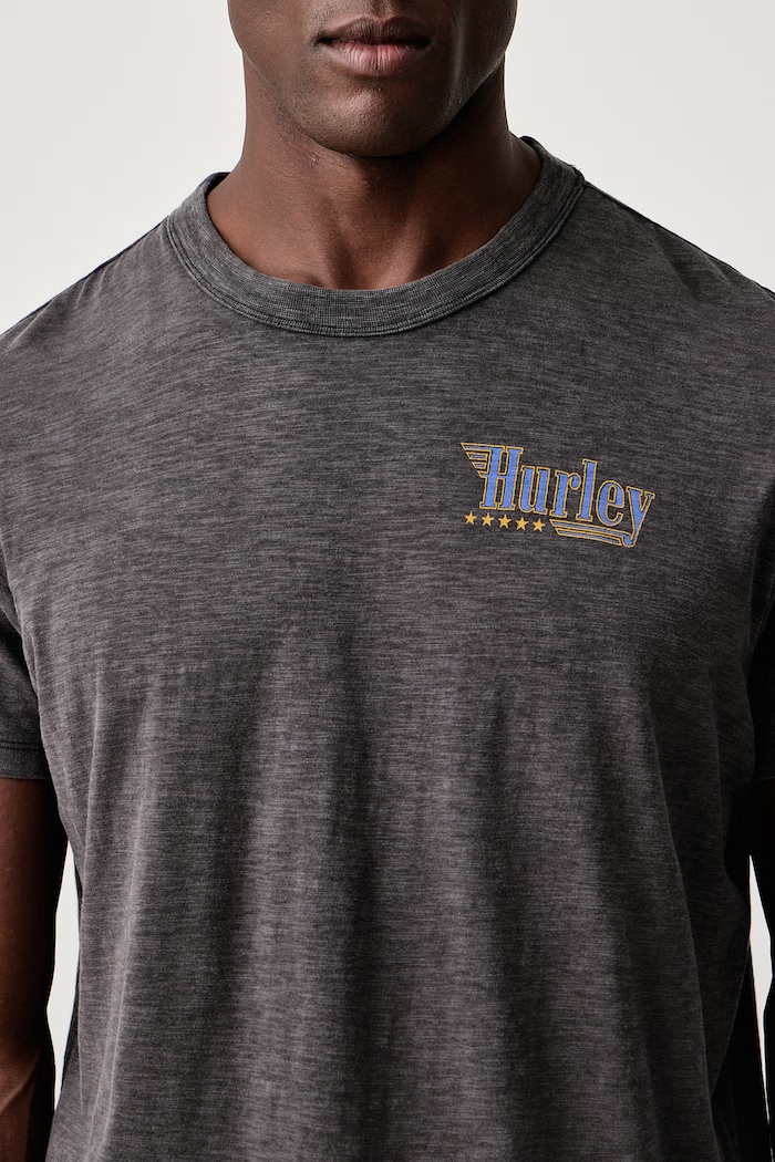 T-shirt męski bawełniany Spirit Of The West Hurley HFA26MMTS13884 szary