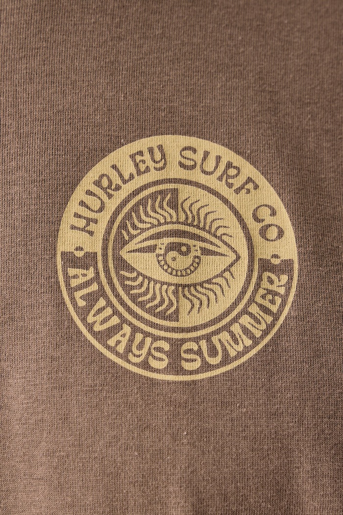 T-shirt męski bawełniany All Natural Hurley brązowy HFA26MMTS13876
