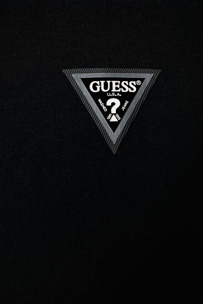 Majica za muškarce od pamuka s elastanom ETTORE Guess crna U6BM01.K5385