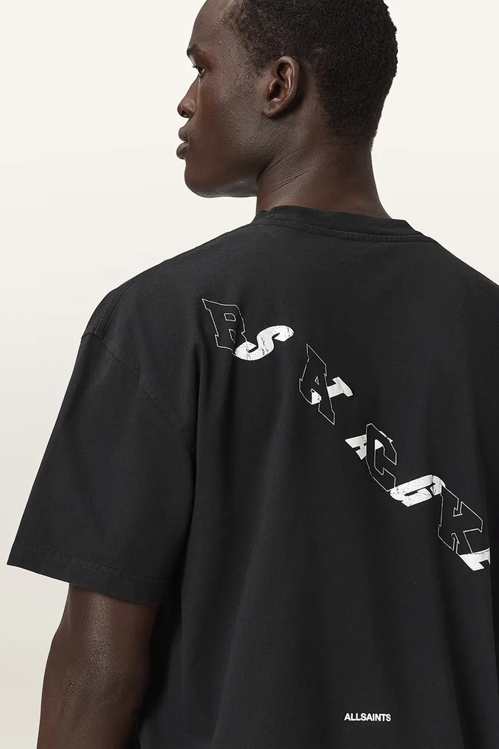 T-shirt męski bawełniany AllSaints czarny M027PF