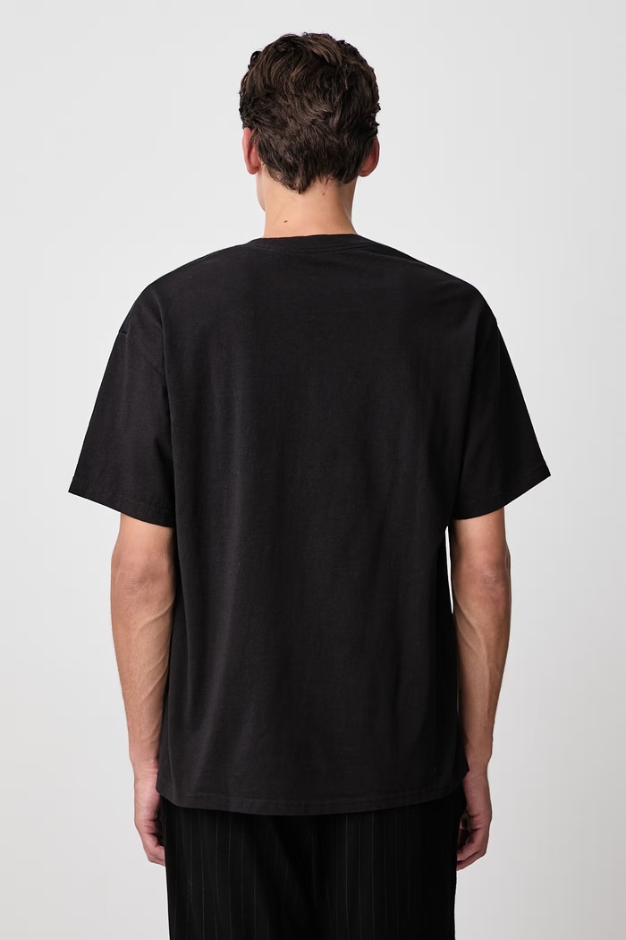 Odzież Yohji Yamamoto T-shirt bawełniany męski KN3698 czarny
