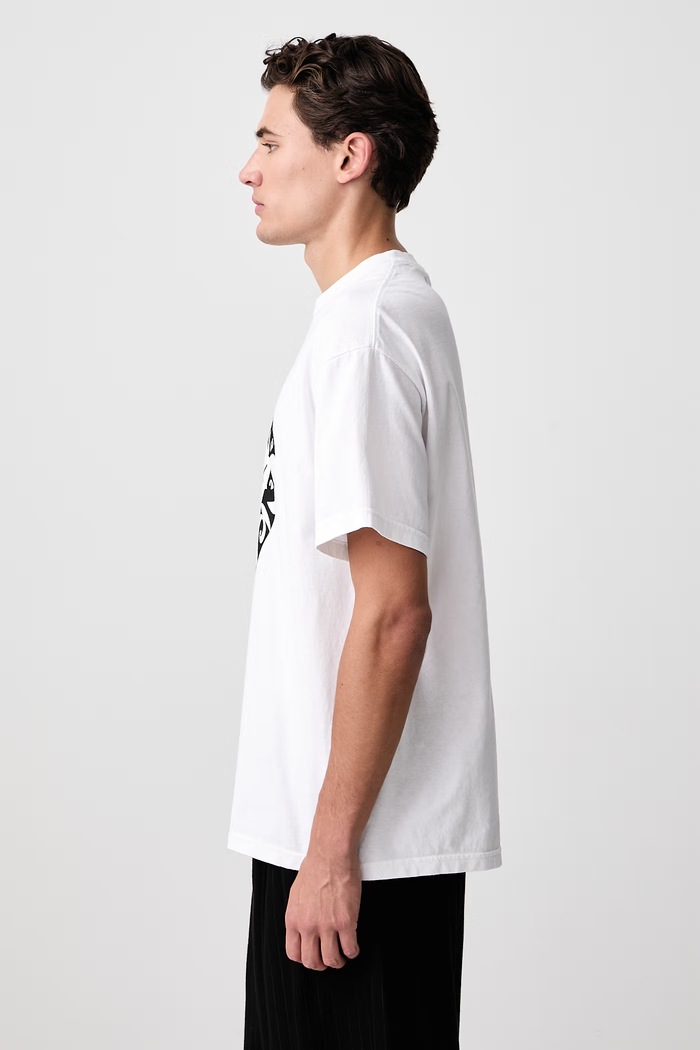 T-shirt bawełniany męski Yohji Yamamoto KN3697 biały