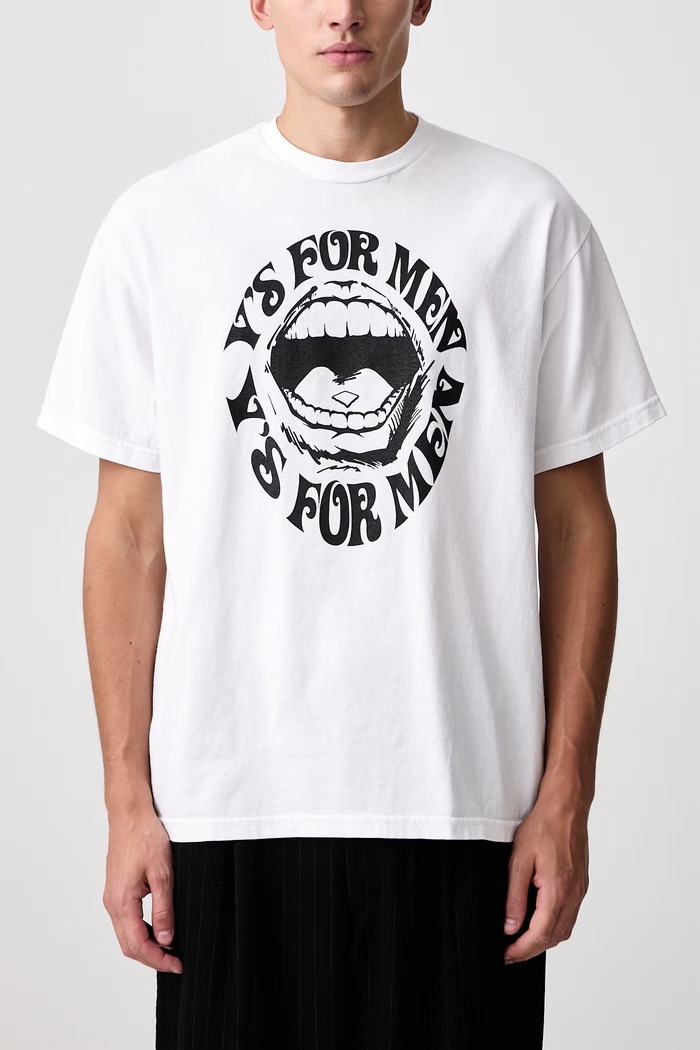 T-shirt bawełniany męski Yohji Yamamoto biały KN3697