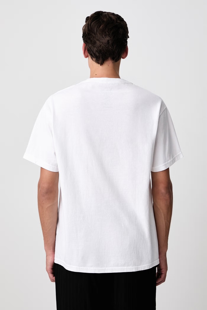 Yohji Yamamoto T-shirt bawełniany męski KN3695 biały AW26