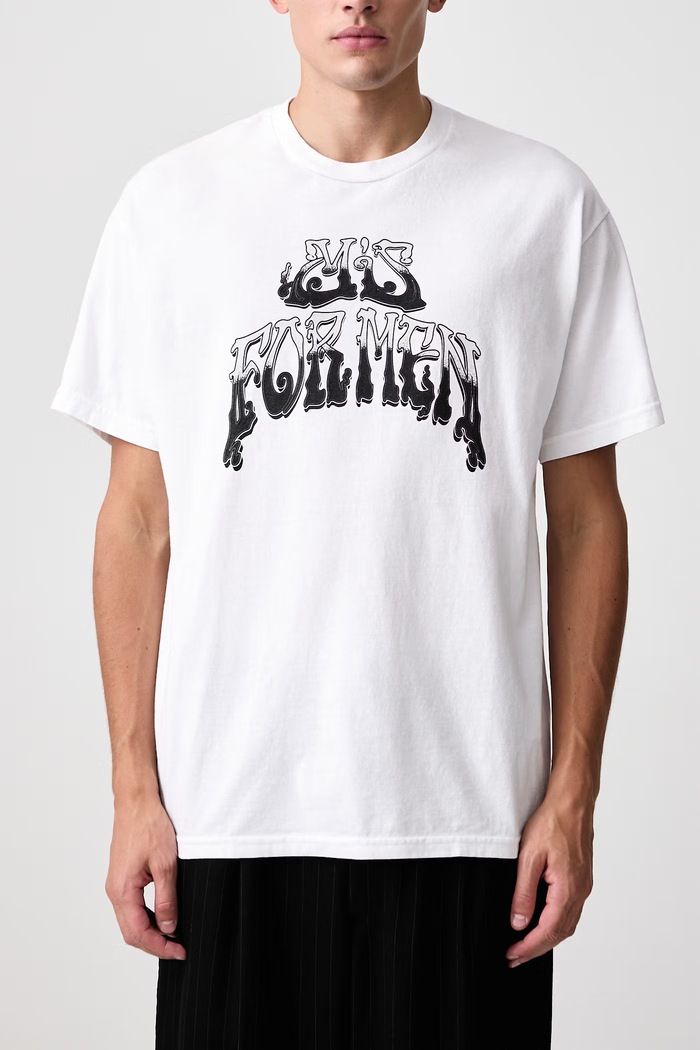 T-shirt bawełniany męski Yohji Yamamoto KN3695 biały
