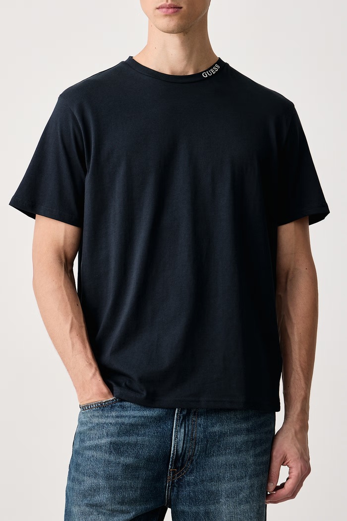Ρούχα Guess T-shirt ανδρικό βαμβακερό JOSEPH Z6BI09.K6555 σκούρο μπλε