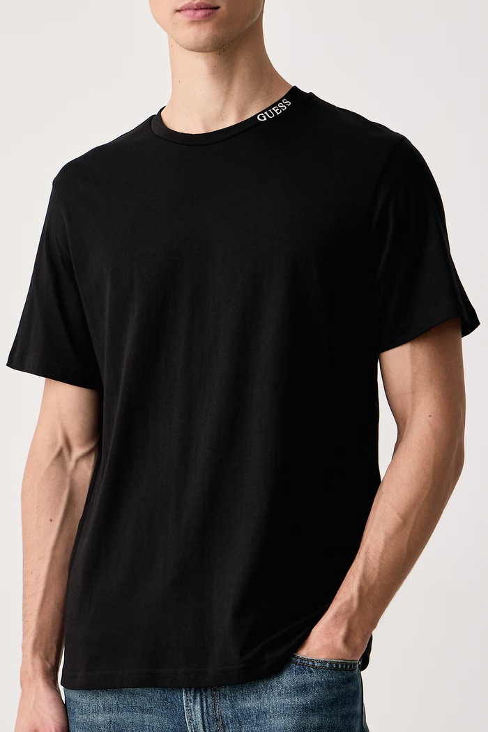 Ρούχα Guess T-shirt ανδρικό βαμβακερό JOSEPH Z6BI09.K6555 μαύρο