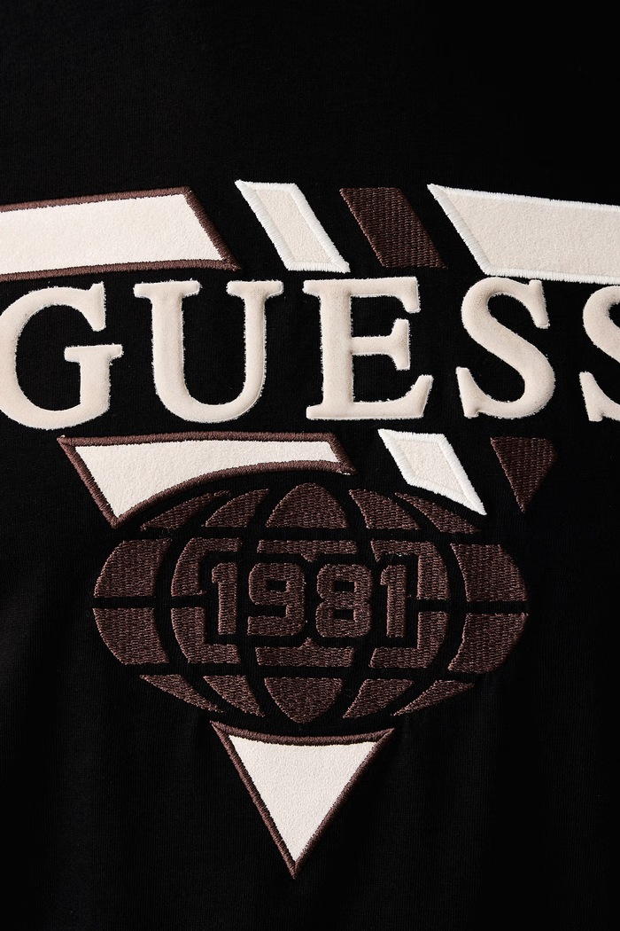 Футболка для мужчин из хлопка PIERRE Guess чёрный Z6BI08.K6543