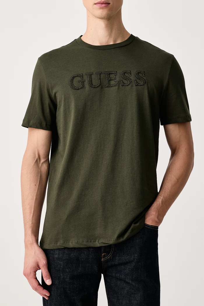 Ρούχα Guess T-shirt ανδρικό βαμβακερό Z6BI06.K6537 πράσινο