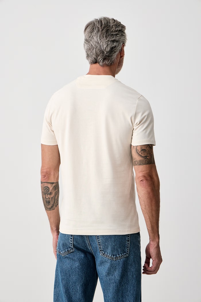 Odzież Guess T-shirt męski bawełniany Z6BI05.K6536 beżowy