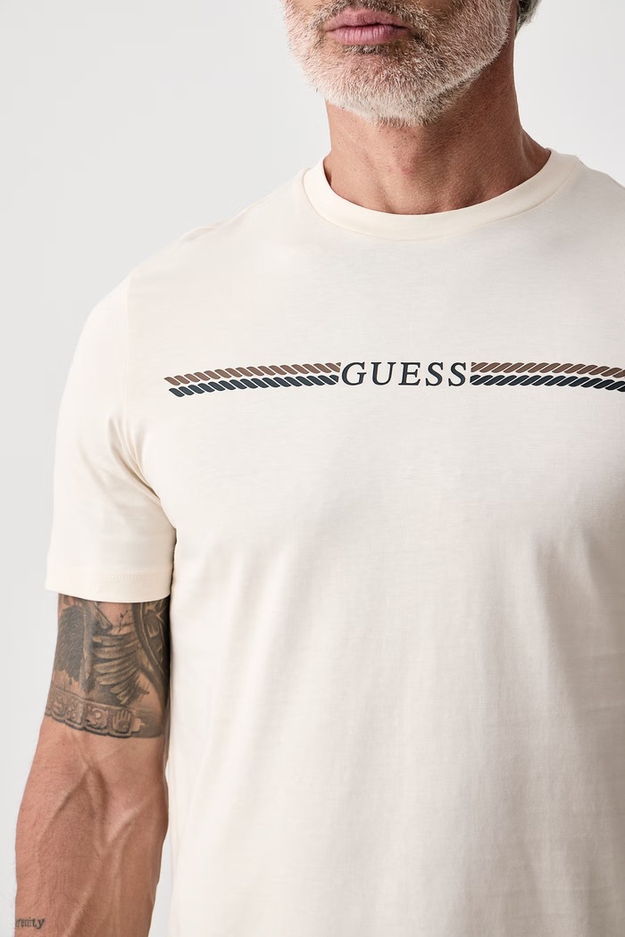 T-shirt męski bawełniany Guess Z6BI05.K6536 beżowy