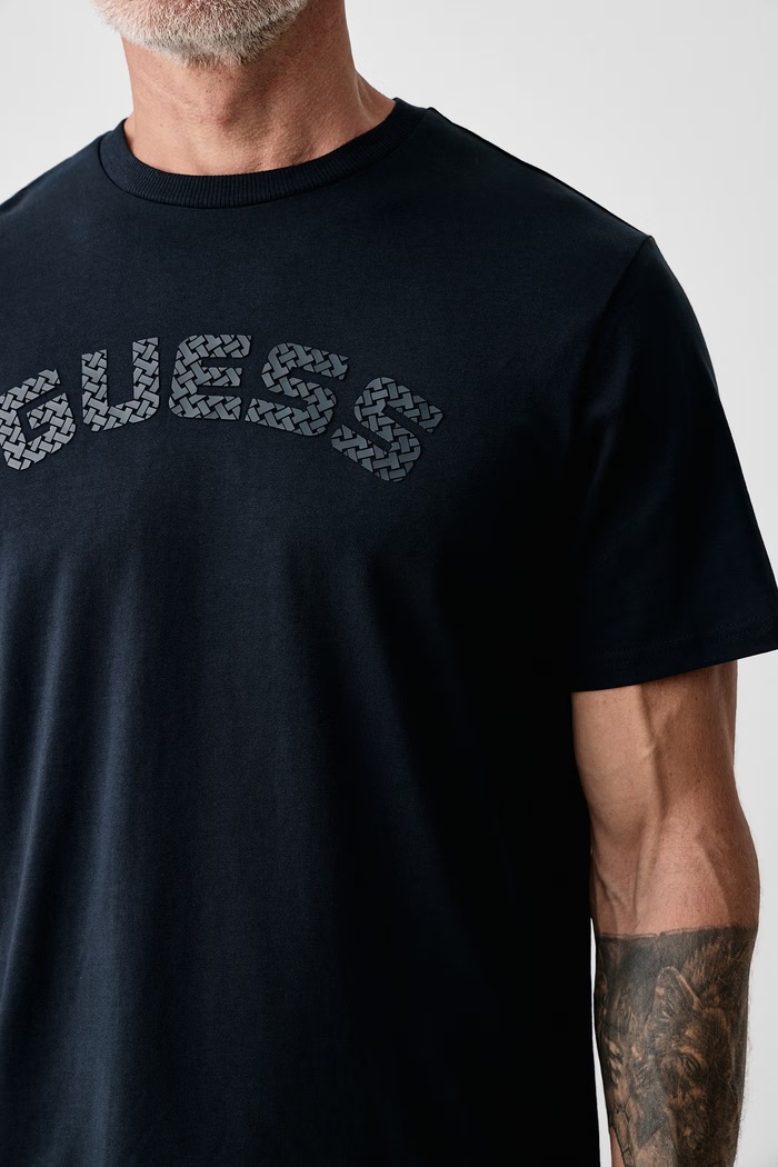 T-shirt męski bawełniany ANTON Guess Z6BI04.K6534 granatowy