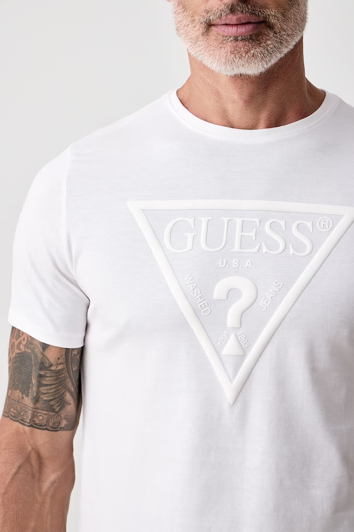 T-shirt męski bawełniany Guess M6YI71.K3745 biały
