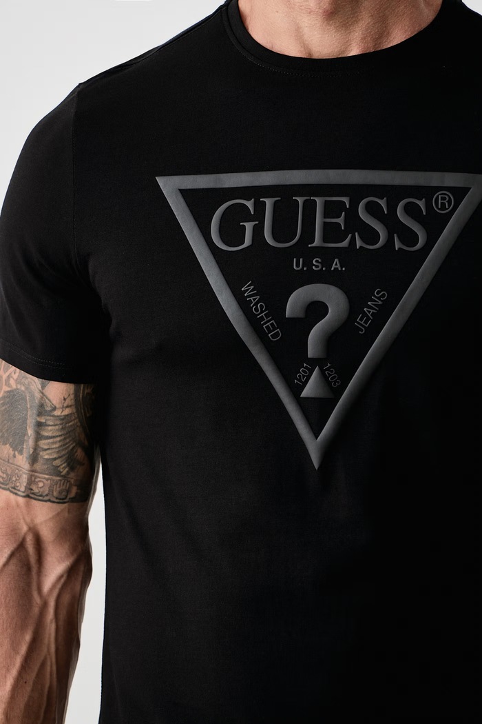 Odzież Guess T-shirt męski bawełniany M6YI71.K3745 czarny