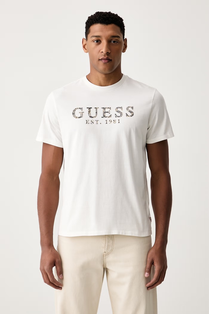 Guess Majica za muškarce od pamuka bež M6BI73.K6674