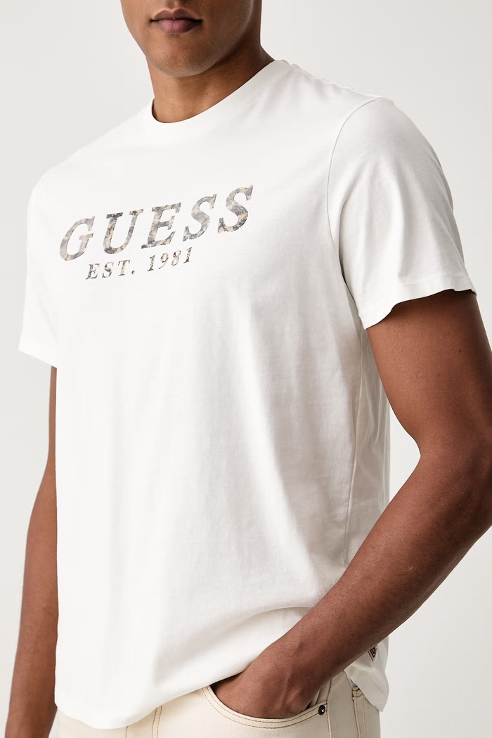 Majica za muškarce od pamuka Guess M6BI73.K6674 bež