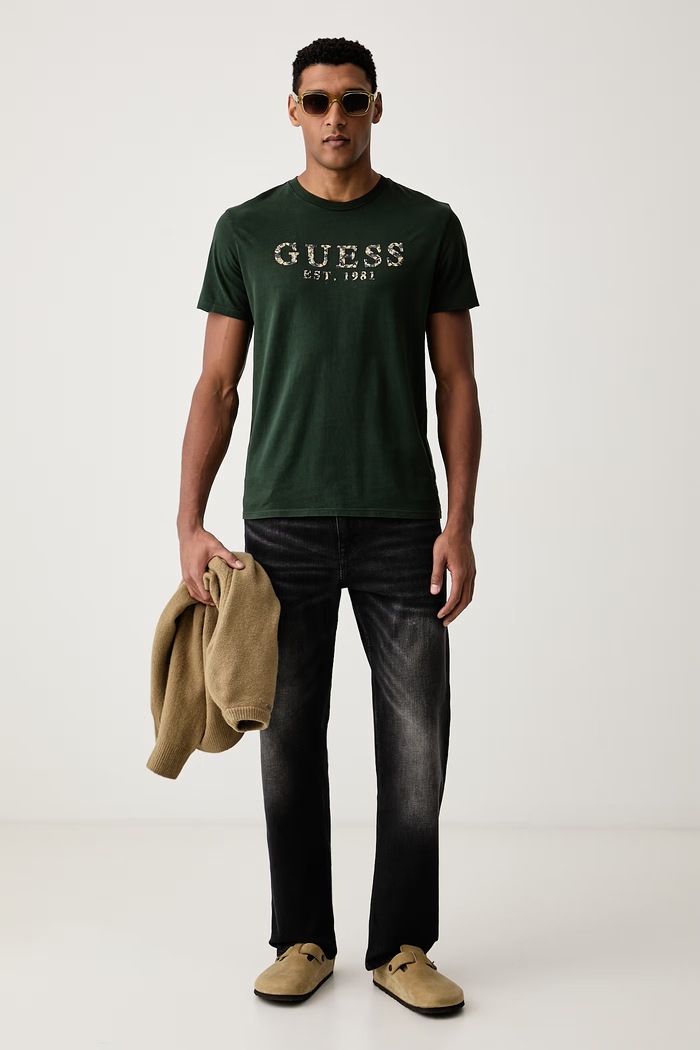 Guess Majica za muškarce od pamuka M6BI73.K6674 zelena AW26