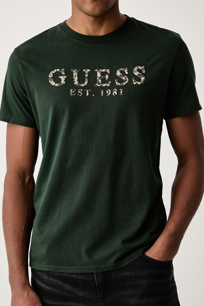 Majica za muškarce od pamuka Guess M6BI73.K6674 zelena