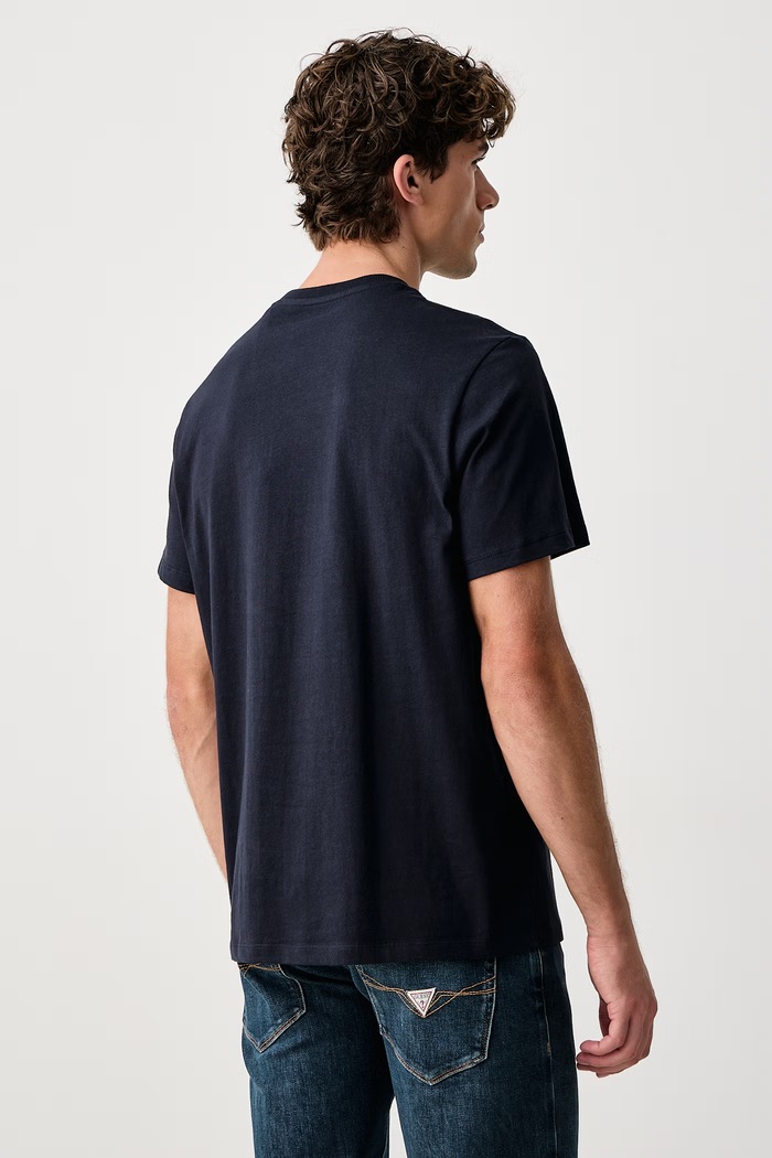 Guess T-shirt męski bawełniany M6BI64.K6573 granatowy AW26