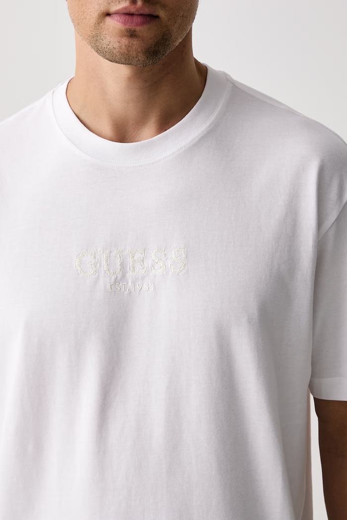 T-shirt da uomo in cotone Guess M6BI55.K6192 bianco