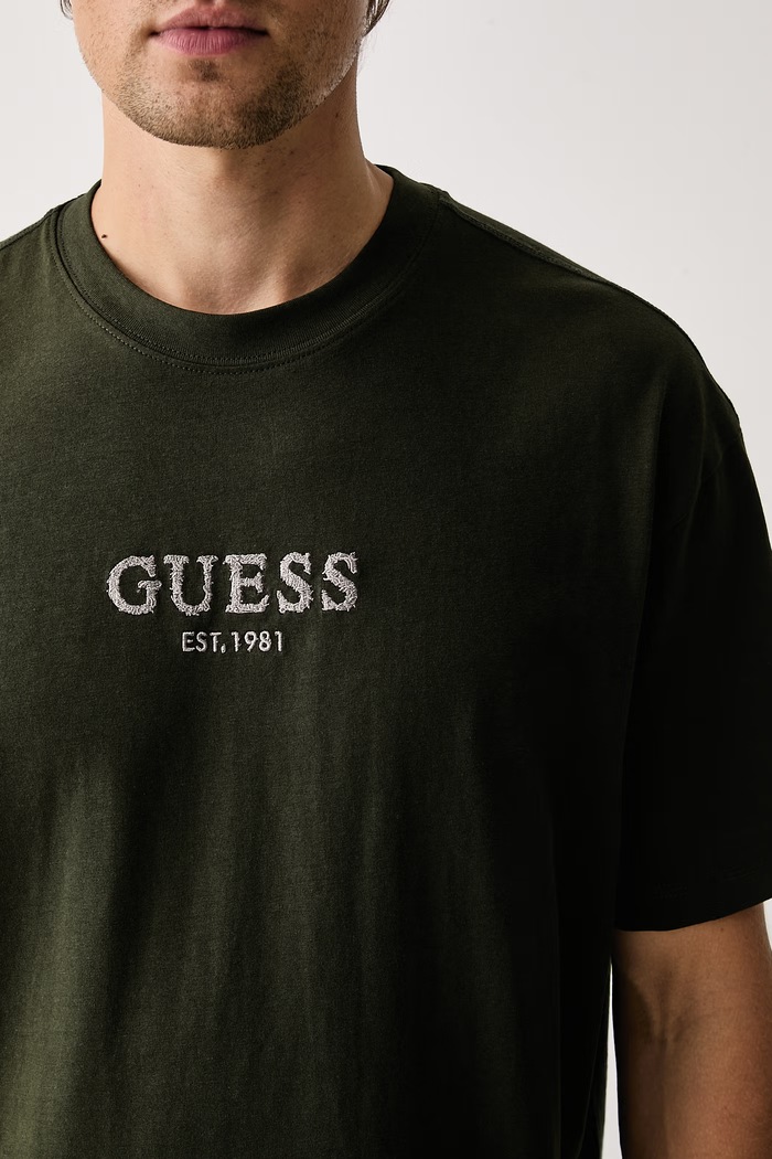 T-shirt da uomo in cotone Guess M6BI55.K6192 verde