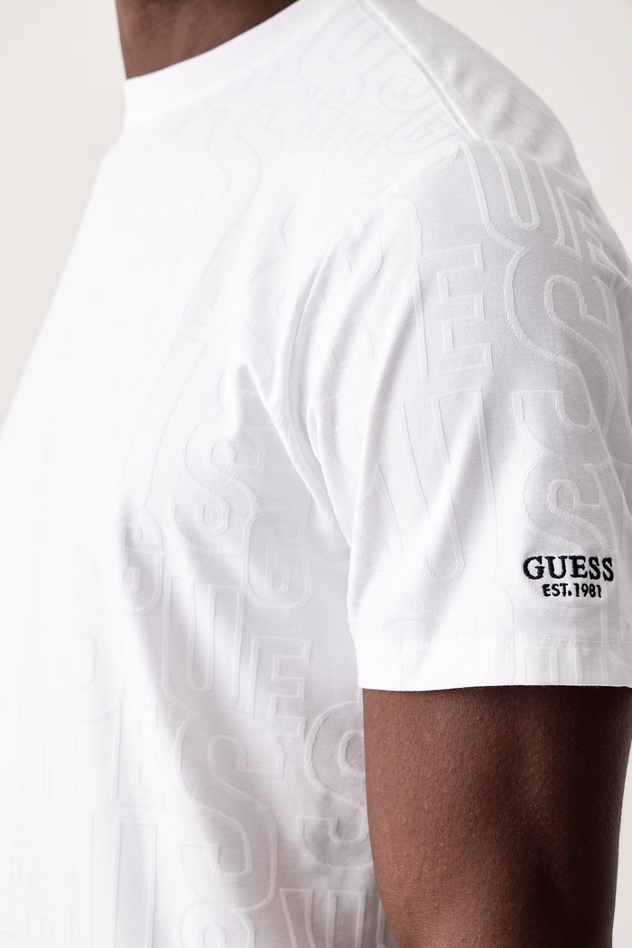 T-shirt da uomo con cotone Guess M6BI51.K6188 bianco