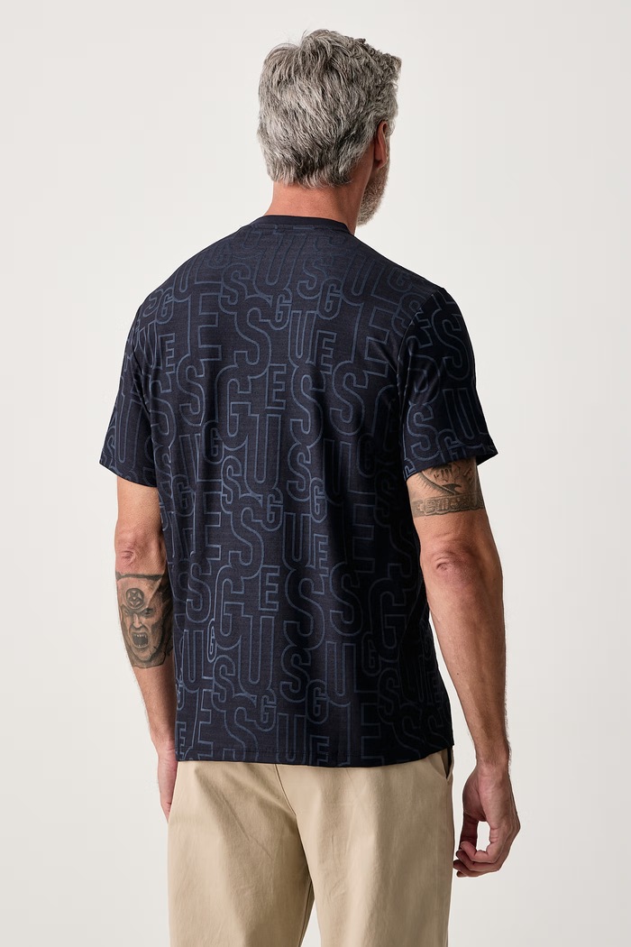 Abbigliamento Guess T-shirt da uomo con cotone M6BI51.K6188 blu navy