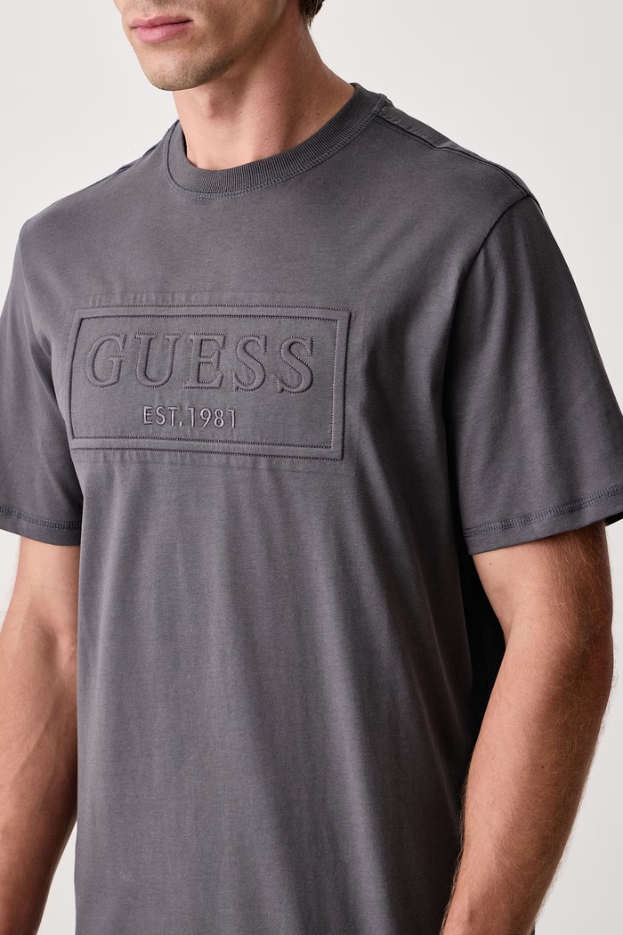 Odzież Guess T-shirt męski bawełniany M6BI41.K6178 szary