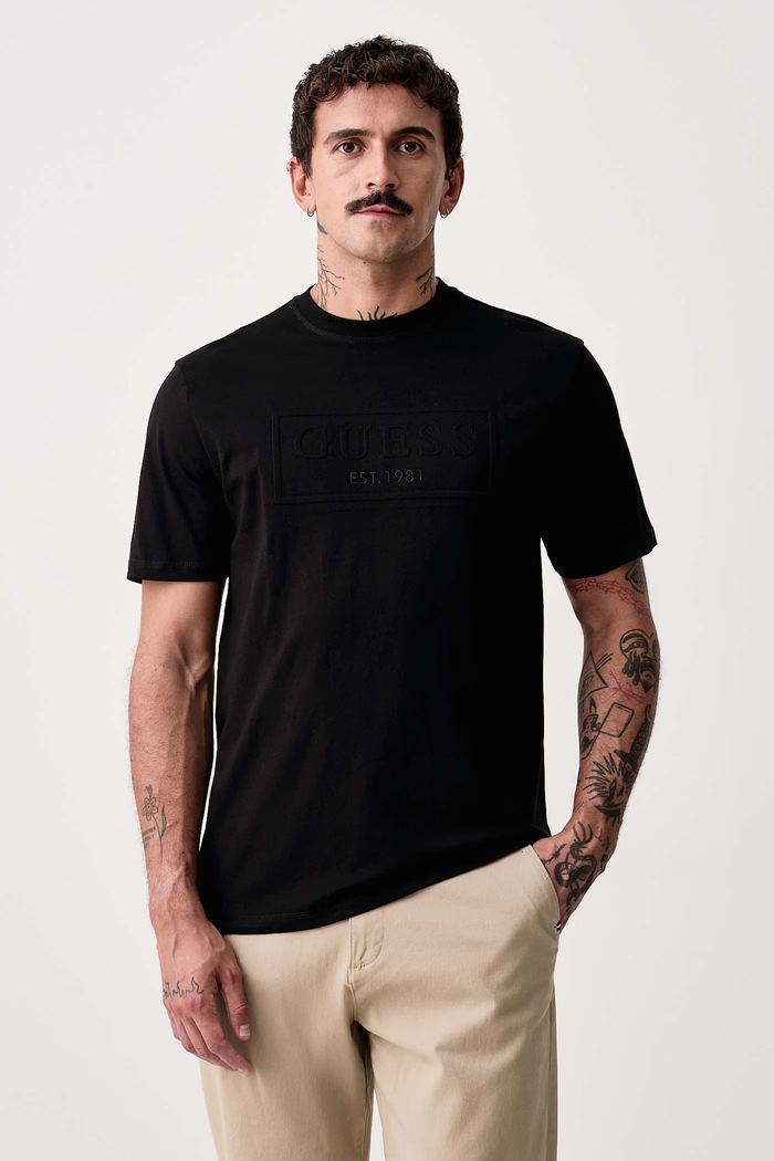 Guess T-shirt męski bawełniany czarny M6BI41.K6178