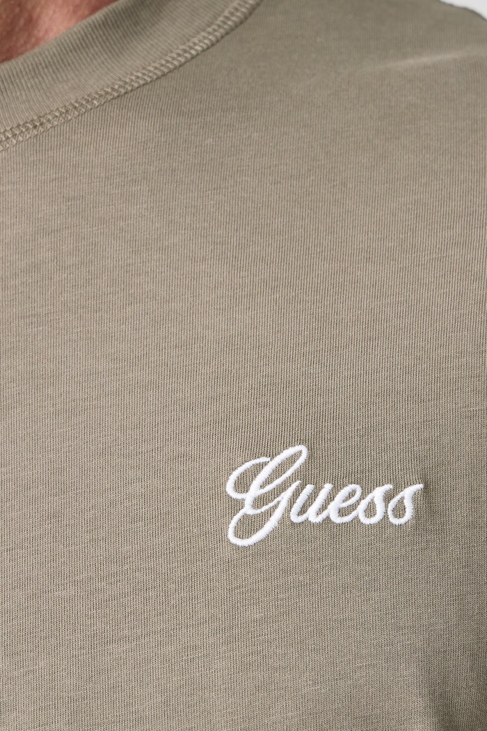 Odzież Guess T-shirt oversize męski bawełniany M6BI35.K6174 zielony