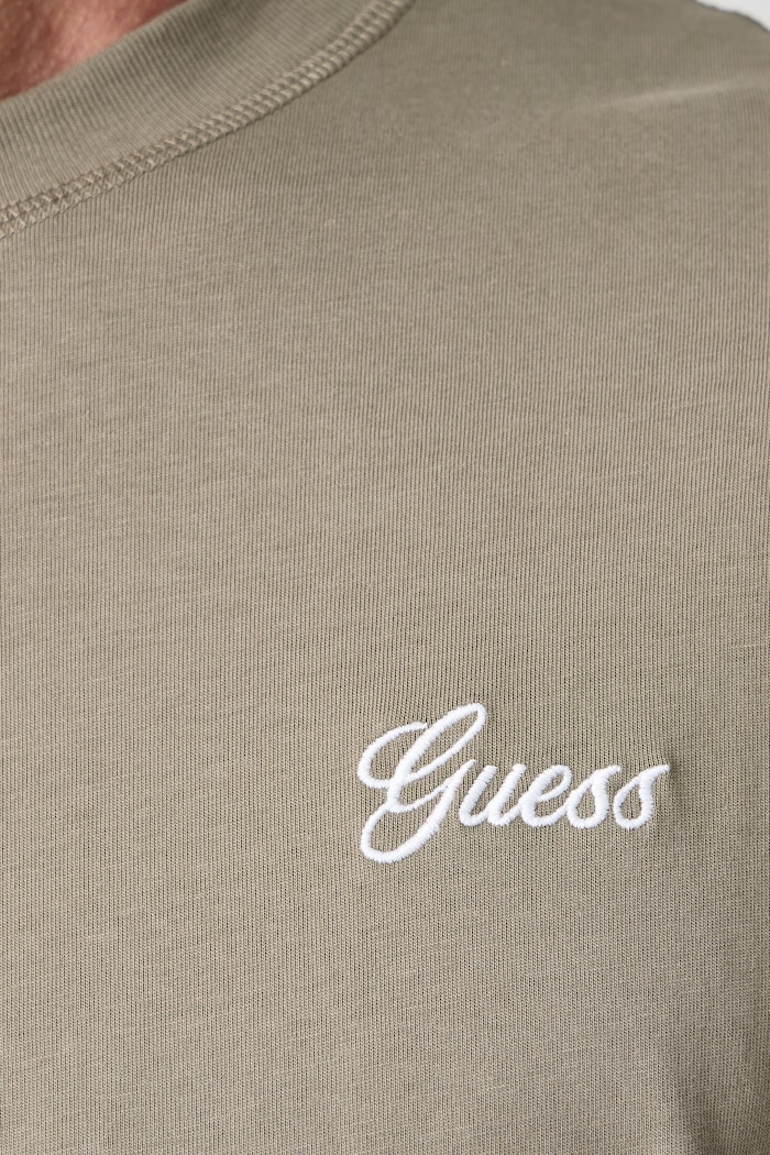 Odzież Guess T-shirt oversize męski bawełniany M6BI35.K6174 zielony