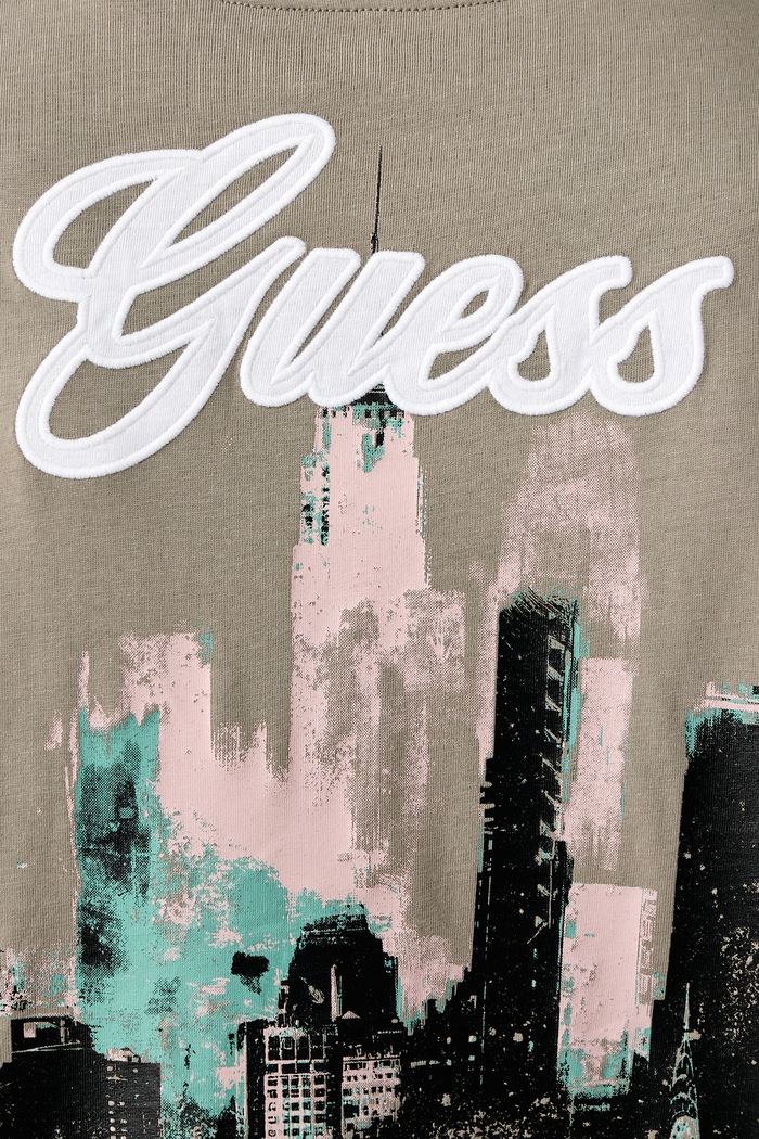 T-shirt oversize męski bawełniany Guess M6BI35.K6174 zielony